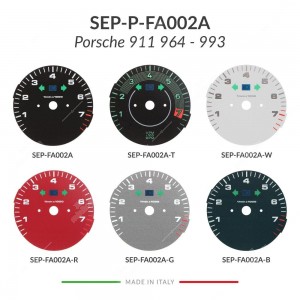 Colours available of Porsche 911 964 - 993 rev counter dials