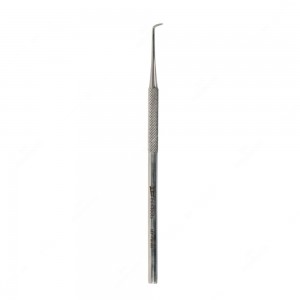 Steel probe with flat curved tip