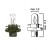 Dashboard light bulb BX8,4d 12V 1,3W with olive green base - Pack of 5 pcs