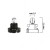 Dashboard light bulb 12V 0,5W, with black base - Pack of 5 pcs
