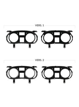 Versions comparison of the front lens for Nissan Primastar, Opel - Vauxhall Vivaro A and Renault Trafic II instrument clusters