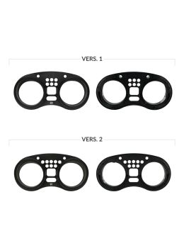 Versions comparison of the front lens for Alfa Romeo GTV and Spider dashboards