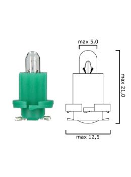 Schema of instrument cluster bulb EBSR 12V 1,2W with green socket