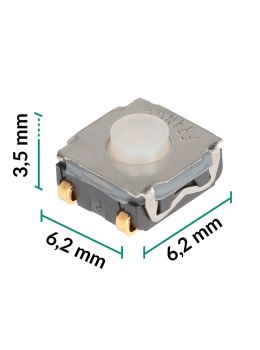 6,2x6,2x3,5mm SMD Microswitch (normally open) –  "J Lead" contacts - measures