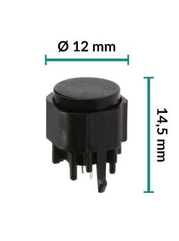 12mm dia. THT push button