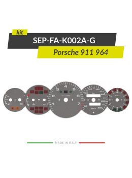 Set of grey gauge faces discs for Porsche 911 964 speedometers