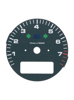 Fondino blu petrolio contagiri quadro strumenti Porsche 911 964 Turbo 3.3 e 993 Turbo - icone spente