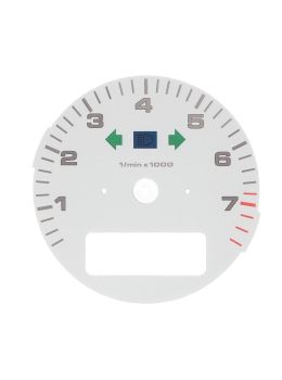 Fondino bianco contagiri contachilometri Porsche 911 964 Turbo 3.3 e 993 Turbo - icone accese