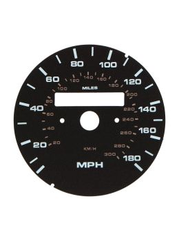 Porsche 911 964 Carrera 2, 964 Carrera 4, 964 Turbo 3.3, 964 Turbo 3.6, 964 Turbo S and 993 Carrera 2, 993 Carrera 2 S, 993 Carrera 4, 993 Carrera 4 S, 993 Targa Turbo S, 993 Turbo, 993 Turbo Cabriolet 3.6 speedometer dial disc