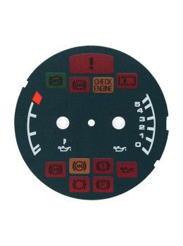 Fondino blu petrolio temperatura e pressione olio quadro strumenti Porsche 911 993 (versioni europee) - icone spente