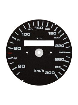 Porsche 993 -964 speedometer dial for mph to kmh conversion (manual transmission - 1 counter)