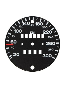 Gauge face for Porsche 911 930 Turbo 3.3 speedometer (300 km/h)
