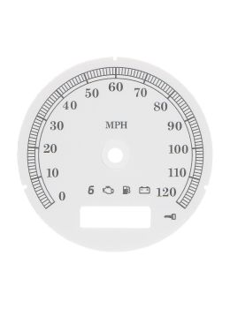 Fondino bianco per restauro tachimetro in miglia Harley-Davidson (diametro: 80mm - 2006-2013)