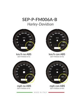 Confronto versioni fondino nero per restauro tachimetro Harley-Davidson (diametro: 103mm - 2006-2013)