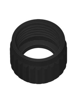 Knurled ring nut for tractors speedometer cables
