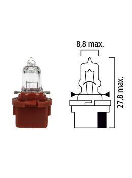 Schema lampadina per cruscotto B10d 12V base marrone