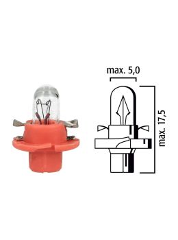 Schema lampadina per cruscotto B8,4d 12V base rosa