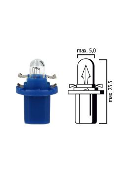 Schema lampadina per cruscotto B8,5d BAX10d 12V base blu