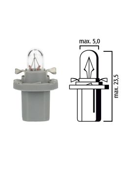 Schema lampadina per cruscotto B8,5d BAX10d 24V base grigia
