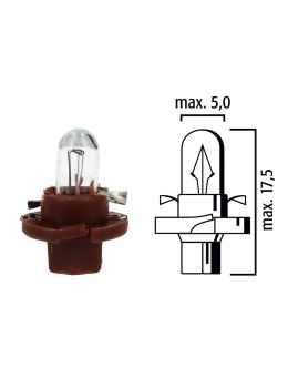 Schema lampadina per cruscotto BX8,4d 24V base marrone