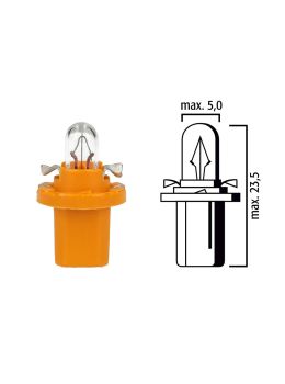 Schema lampadina per cruscotto BX8,5d 12V base gialla