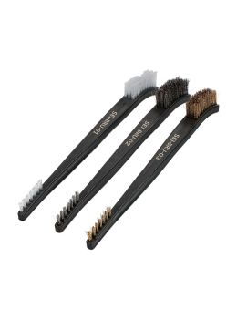Mini wire brush with nylon, steel or brass wire
