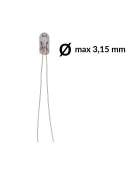 Lampadina T1 ad incandescenza 60mA 12V, base a filamento