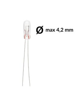 T1 1/4 80mA 12V wire base miniature incandescent light bulb
