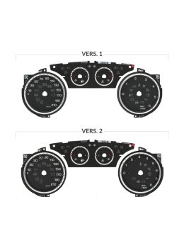 Set of gauge faces for Lancia Ypsilon 846 instrument panels (pre-facelift models) - versions comparison