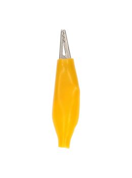 0 Pinzette coccodrillo isolate colore Giallo - Conf. da 50 pz.