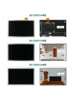 Display per stereo / navigatore RNEG RT5 / RT6 di Citroën, DS, Fiat e Peugeot, confronto fronte e retro