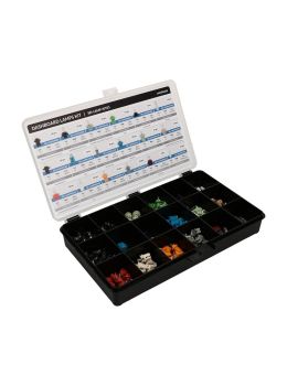 Scatola del kit lampadine per vari utilizzi automotive con attacco di diversi colori