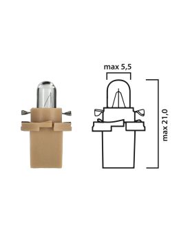 Lampadina per quadri strumenti con base beige EBS-N10 24V 1,2W