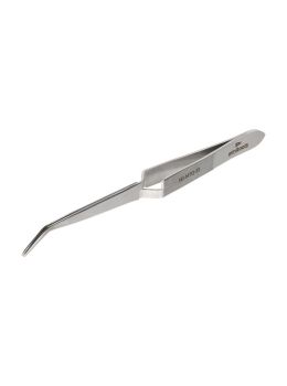 MTQ-32 reverse-action (cross-action) precision tweezers with rounded tips – full side view