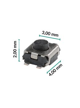 Micropulsante 3x4x2mm - Confezione da 5 pz (normalmente aperto)