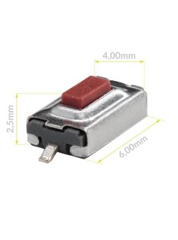 0 Pulsante 6x4x3mm Vers. n?2 - Conf. da 10 pz (normalmente aperto)