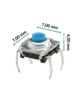 Micropulsante 7x7x4mm - Confezione da 5 pz (normalmente aperto)