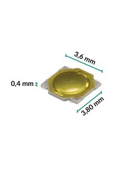 Micropulsante 3,6x3,8x0,4mm - Confezione da 5 pz (normalmente aperto)