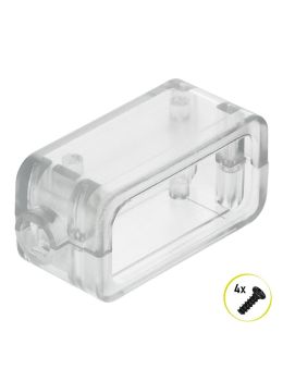 Polycarbonate shell for electronics with cable grommet