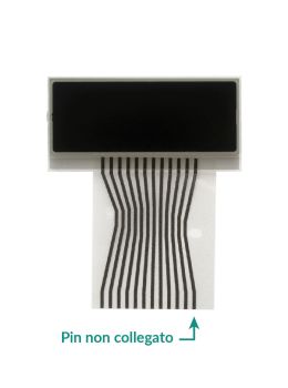 Display LCD temperatura esterna di ricambio completo di flat per Mercedes Classe C W202 - Classe E W210 - CLK W208 - SLK R170