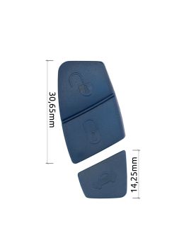 0 Gommino adattabile chiavi auto(2 pz, colore Blu) Mis. 30,65mm + 14,25mm