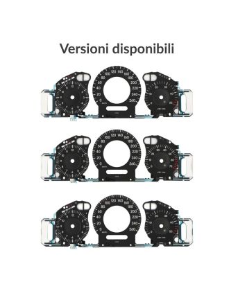 Versioni disponibili pannello elettroluminescente completo di fondino (nero - km/h) per contachilometri Mercedes CLK W209, CLS C219 e Classe E W211