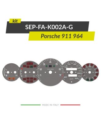 Set of grey gauge faces discs for Porsche 911 964 speedometers