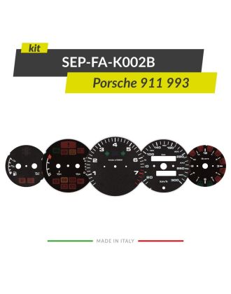 Set of gauge faces discs for Porsche 911 993 speedometers
