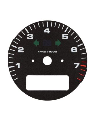 Porsche 911 964 Carrera 2, Carrera 4 and 993 Carrera 2 - 2S, Carrera 4 - 4S, Targa, Turbo S e GT2 tachometer dial disc - warning lights off