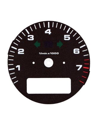 Porsche 911 964 Turbo 3.3 and 993 Turbo tachometer dial disc - warning lights off