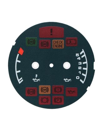 Porsche 911 993 oil pressure and temperature deep teal gauge disc (european versions) - warning lights on