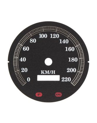 Harley Road King speedometer gauge face - warning lights on