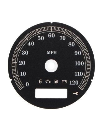 Black gauge face for Harley-Davidson mph speedometers restoration (80mm diameter - 2006-2013 models)