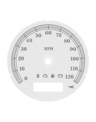 White gauge face for Harley-Davidson mph speedometers restoration (80mm diameter - 2006-2013 models)